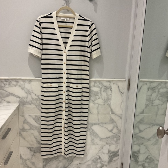 Frame Henley Button Up Dress - Picture 1 of 3